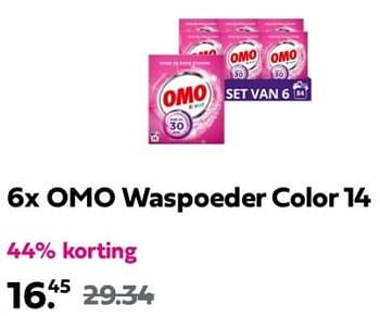 Promotions Omo waspoeder color 14 - Omo - Valide de 12/05/2024 à 19/05/2024 chez Plein