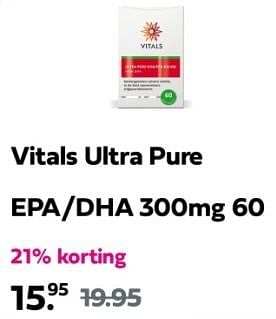 Promoties Vitals ultra pure epa dha 300mg 60 - Vitals - Geldig van 12/05/2024 tot 19/05/2024 bij Plein