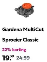 Promoties Gardena multicut sproeier classic - Gardena - Geldig van 12/05/2024 tot 19/05/2024 bij Plein