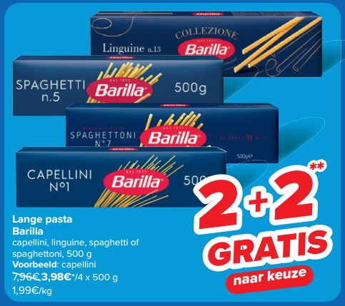 Promoties Lange pasta barilla - Barilla - Geldig van 15/05/2024 tot 27/05/2024 bij Carrefour