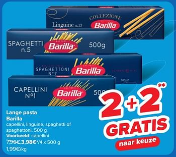 Promoties Lange pasta barilla - Barilla - Geldig van 15/05/2024 tot 27/05/2024 bij Carrefour