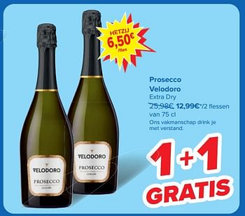 Promotions Prosecco velodoro extra dry - Mousseux - Valide de 15/05/2024 à 27/05/2024 chez Carrefour