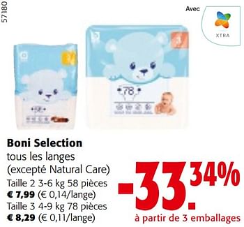 Promotions Boni selection tous les langes - Boni - Valide de 08/05/2024 à 21/05/2024 chez Colruyt