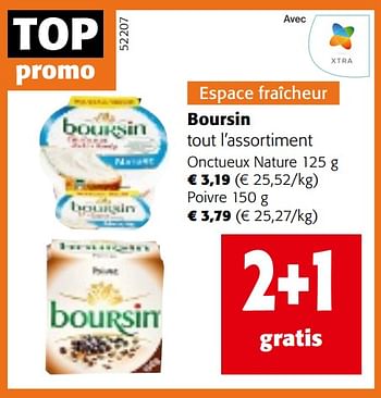 Promoties Boursin tout l’assortiment - Boursin - Geldig van 08/05/2024 tot 21/05/2024 bij Colruyt
