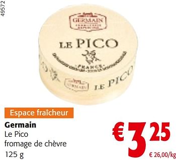 Promotions Germain le pico fromage de chèvre - Germain - Valide de 08/05/2024 à 21/05/2024 chez Colruyt