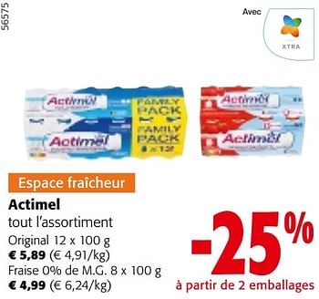 Promoties Actimel tout l’assortiment - Danone - Geldig van 08/05/2024 tot 21/05/2024 bij Colruyt