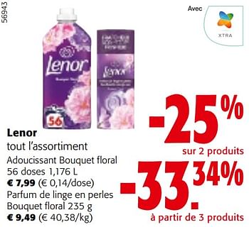 Promoties Lenor tout l’assortiment - Lenor - Geldig van 08/05/2024 tot 21/05/2024 bij Colruyt