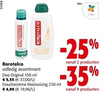 Promoties Borotalco volledig assortiment - Borotalco - Geldig van 08/05/2024 tot 21/05/2024 bij Colruyt