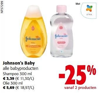 Promoties Johnson’s baby alle babyproducten - Johnson's Baby - Geldig van 08/05/2024 tot 21/05/2024 bij Colruyt