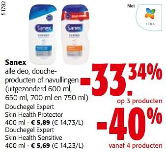 Promotions Sanex alle deo, douche - producten of navullingen - Sanex - Valide de 08/05/2024 à 21/05/2024 chez Colruyt