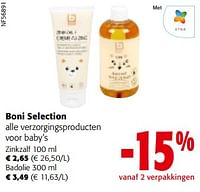 Promoties Boni selection alle verzorgingsproducten voor baby’s - Boni - Geldig van 08/05/2024 tot 21/05/2024 bij Colruyt