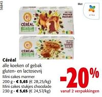 Promoties Céréal alle koeken of gebak gluten- en lactosevrij - Céréal - Geldig van 08/05/2024 tot 21/05/2024 bij Colruyt