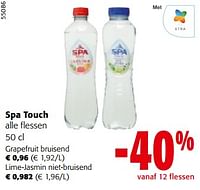 Promoties Spa touch alle flessen - Spa - Geldig van 08/05/2024 tot 21/05/2024 bij Colruyt