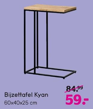Promoties Bijzettafel kyan - Huismerk - Leen Bakker - Geldig van 12/05/2024 tot 26/05/2024 bij Leen Bakker