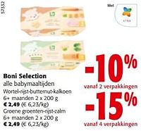 Promoties Boni selection alle babymaaltijden - Boni - Geldig van 08/05/2024 tot 21/05/2024 bij Colruyt