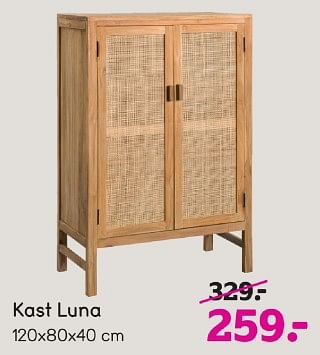 Promotions Kast luna - Produit maison - Leen Bakker - Valide de 12/05/2024 à 26/05/2024 chez Leen Bakker