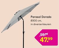 Promoties Parasol dorado - Huismerk - Leen Bakker - Geldig van 12/05/2024 tot 26/05/2024 bij Leen Bakker