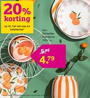 Promoties Schaaltje mandarijn - Huismerk - Leen Bakker - Geldig van 12/05/2024 tot 26/05/2024 bij Leen Bakker