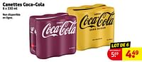 Promoties Canettes coca cola - Coca Cola - Geldig van 14/05/2024 tot 26/05/2024 bij Kruidvat