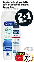 Promoties Déodorant en spray dermo active control sanex men - Sanex - Geldig van 14/05/2024 tot 26/05/2024 bij Kruidvat