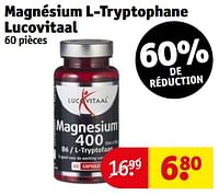 Promoties Magnésium l tryptophane lucovitaal - Lucovitaal - Geldig van 14/05/2024 tot 26/05/2024 bij Kruidvat