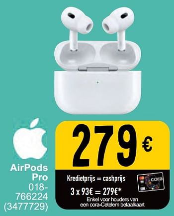 Promoties Airpods pro - Apple - Geldig van 14/05/2024 tot 27/05/2024 bij Cora