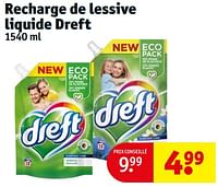 Promoties Recharge de lessive liquide dreft - Dreft - Geldig van 14/05/2024 tot 26/05/2024 bij Kruidvat