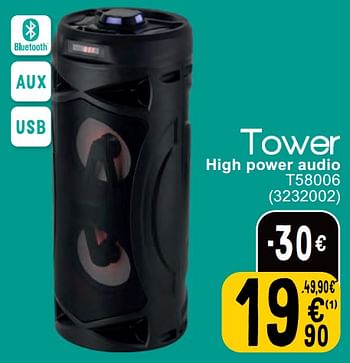 Promoties High power audio t58006 - Tower - Geldig van 14/05/2024 tot 27/05/2024 bij Cora