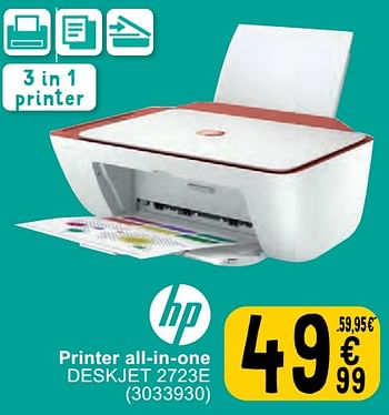 Promoties Hp printer all in one deskjet 2723e - HP - Geldig van 14/05/2024 tot 27/05/2024 bij Cora