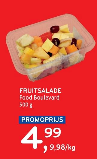 Promotions Fruitsalade food boulevard - Food Boulevard - Valide de 08/05/2024 à 21/05/2024 chez Alvo