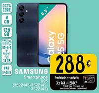 Promoties Samsung smartphone a25 - Samsung - Geldig van 14/05/2024 tot 27/05/2024 bij Cora
