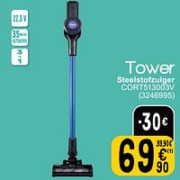 Promoties Tower steelstofzuiger cort513003v - Tower - Geldig van 14/05/2024 tot 27/05/2024 bij Cora