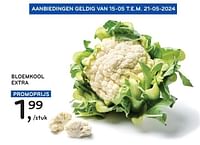 Promoties Bloemkool extra - Huismerk - Alvo - Geldig van 15/05/2024 tot 21/05/2024 bij Alvo