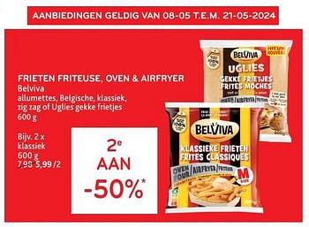 Promoties Frieten friteuse, oven + airfryer belviva 2e aan -50% - Belviva - Geldig van 08/05/2024 tot 21/05/2024 bij Alvo