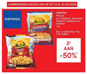 Promoties Frieten mccain 2e aan -50% - Mc Cain - Geldig van 08/05/2024 tot 21/05/2024 bij Alvo
