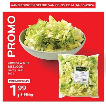 Promoties Kropsla met bieslook planty fresh - Huismerk - Alvo - Geldig van 08/05/2024 tot 14/05/2024 bij Alvo