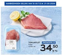 Promoties Tonijnfilet fisker - Fisker - Geldig van 15/05/2024 tot 21/05/2024 bij Alvo