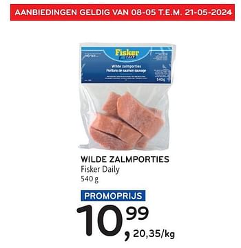 Promotions Wilde zalmporties fisker daily - Fisker - Valide de 08/05/2024 à 21/05/2024 chez Alvo