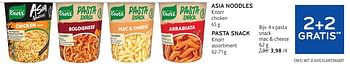 Promoties Asia noodles knorr + pasta snack knorr 2+2 gratis - Knorr - Geldig van 08/05/2024 tot 21/05/2024 bij Alvo