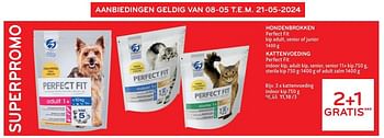Promoties Hondenbrokken perfect fit + kattenvoeding perfect fit 2+1 gratis - Perfect Fit  - Geldig van 08/05/2024 tot 21/05/2024 bij Alvo