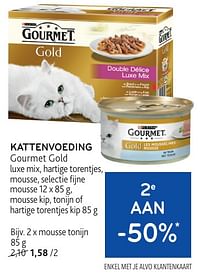 Kattenvoeding gourmet gold 2e aan -50%-Purina