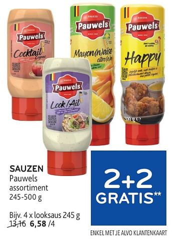 Promoties Sauzen pauwels 2+2 gratis - Pauwels - Geldig van 08/05/2024 tot 21/05/2024 bij Alvo