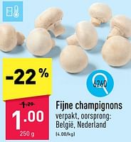 Promoties Fijne champignons - Huismerk - Aldi - Geldig van 20/05/2024 tot 26/05/2024 bij Aldi