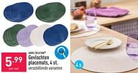 Promoties Gevlochten placemats - HOME CREATION - Geldig van 20/05/2024 tot 26/05/2024 bij Aldi