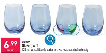 Promoties Glazen - Huismerk - Aldi - Geldig van 20/05/2024 tot 26/05/2024 bij Aldi