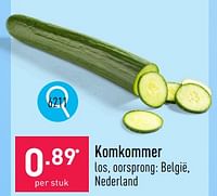 Promoties Komkommer - Huismerk - Aldi - Geldig van 20/05/2024 tot 26/05/2024 bij Aldi