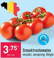 Promoties Smaaktrostomaten - Huismerk - Aldi - Geldig van 20/05/2024 tot 26/05/2024 bij Aldi