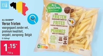 Promoties Verse frieten - All Seasons - Geldig van 20/05/2024 tot 26/05/2024 bij Aldi
