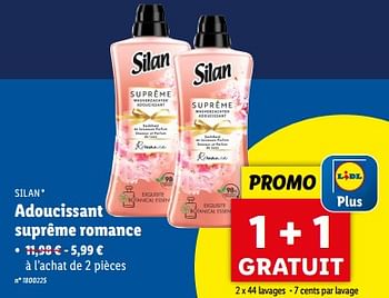 Promotions Adoucissant suprême romance - Silan - Valide de 15/05/2024 à 21/05/2024 chez Lidl