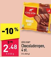 Promoties Chocoladerepen - Cote D'Or - Geldig van 20/05/2024 tot 26/05/2024 bij Aldi